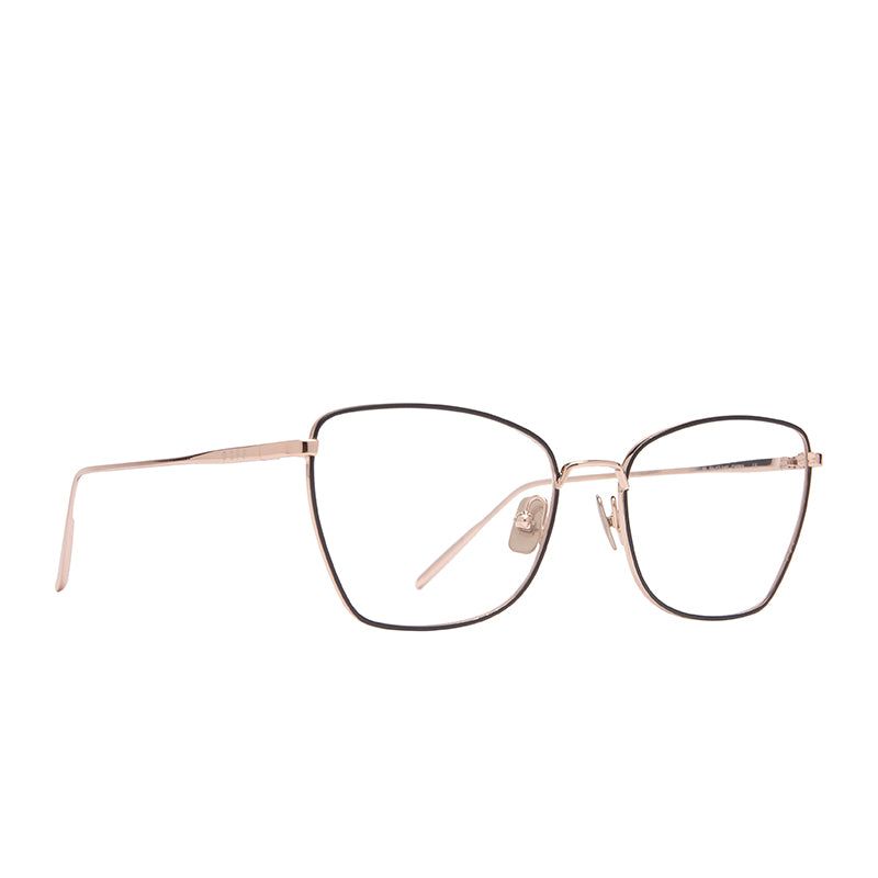 CHARLOTTE - GOLD MATTE BLACK + BLUE LIGHT TECHNOLOGY CLEAR GLASSES sold by Diff Eyewear product image thumbnail 2