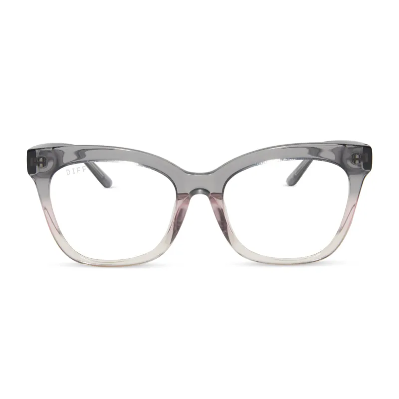 WINSTON - SMOKE ROSE CRYSTAL OMBRE + PRESCRIPTION GLASSES sold by Diff Eyewear