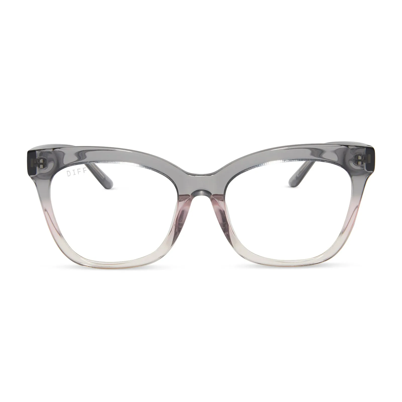 WINSTON - SMOKE ROSE CRYSTAL OMBRE + PRESCRIPTION GLASSES sold by Diff Eyewear