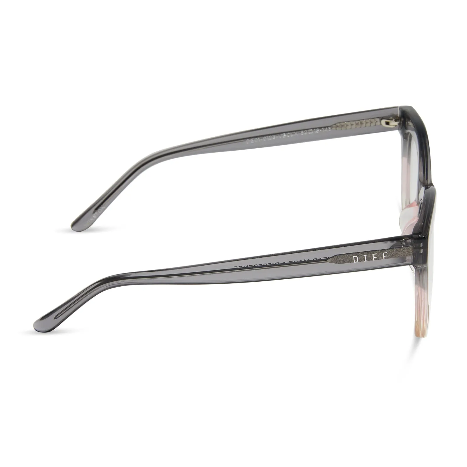 WINSTON - SMOKE ROSE CRYSTAL OMBRE + PRESCRIPTION GLASSES sold by Diff Eyewear product image thumbnail 3