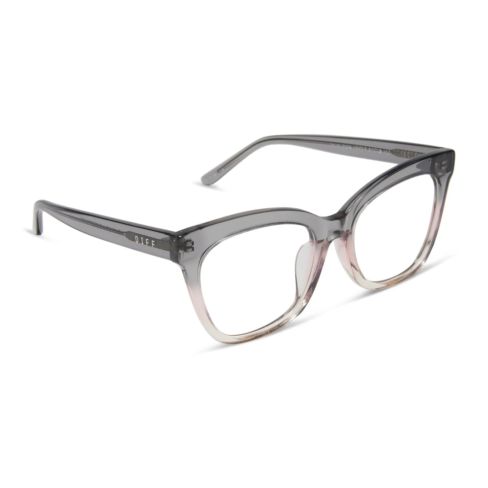 WINSTON - SMOKE ROSE CRYSTAL OMBRE + PRESCRIPTION GLASSES sold by Diff Eyewear product image thumbnail 2