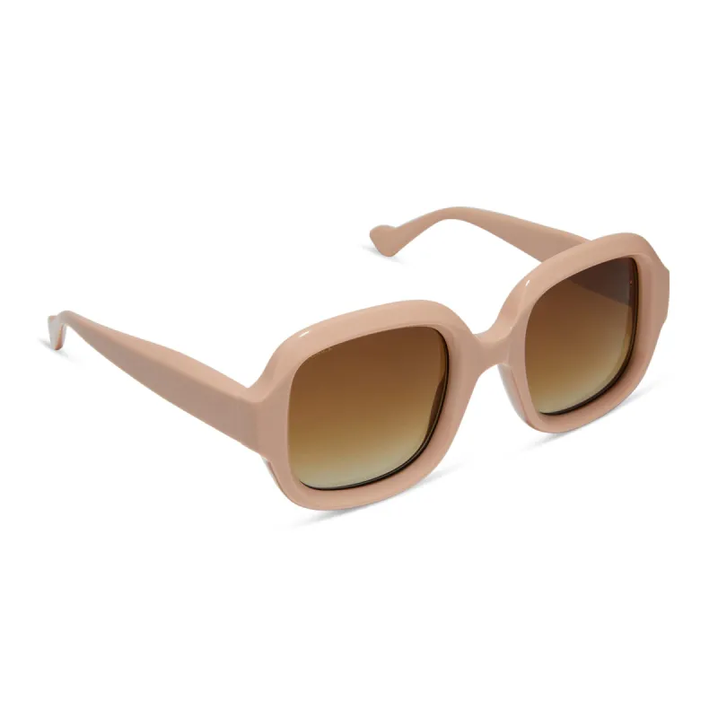 GISELE - NUDE + BROWN GRADIENT + POLARIZED SUNGLASSES sold by Diff Eyewear