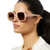 GISELE - NUDE + BROWN GRADIENT + POLARIZED SUNGLASSES sold by Diff Eyewear