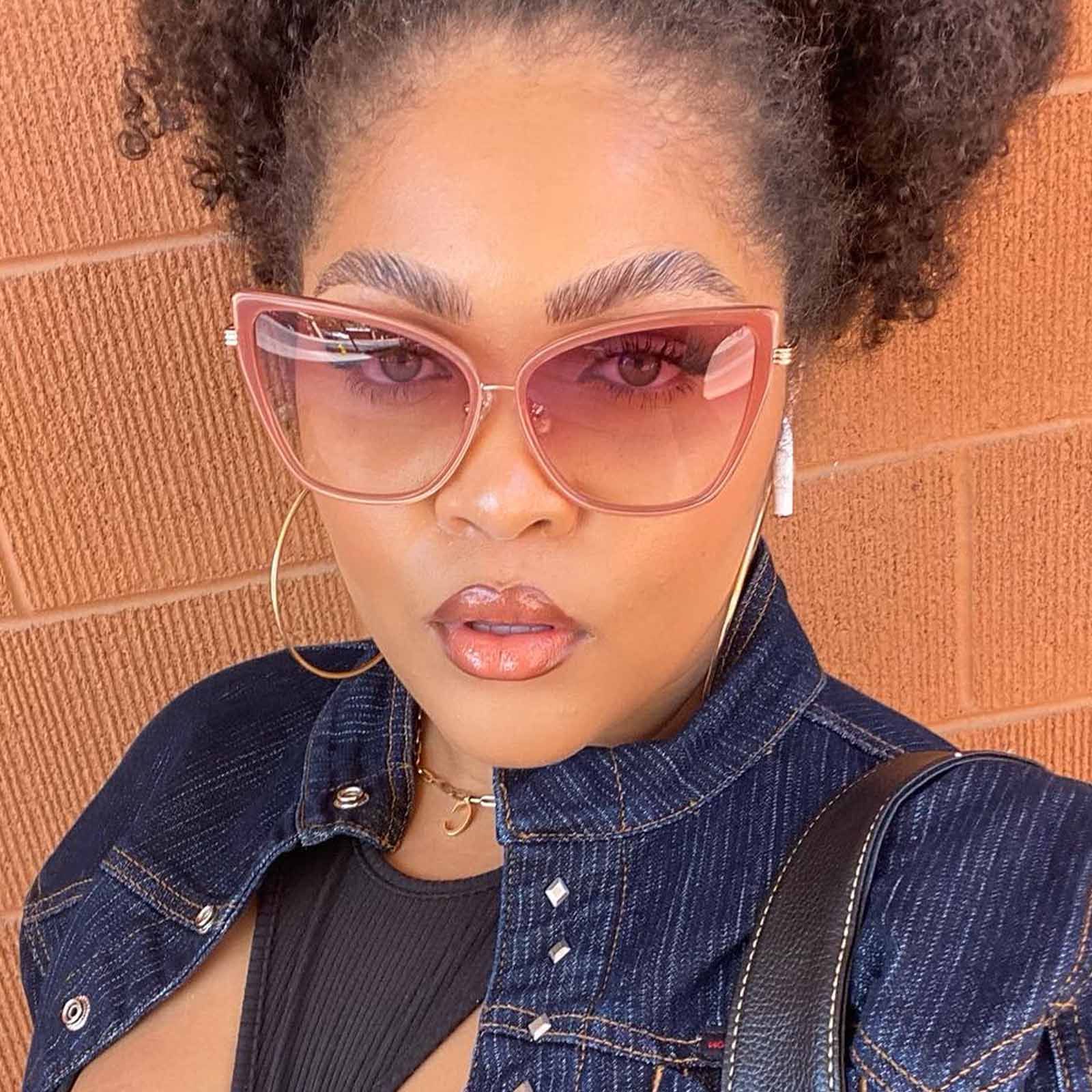 VALERIE - ROSE GOLD + WINE GRADIENT SUNGLASSES sold by Diff Eyewear product image thumbnail 5