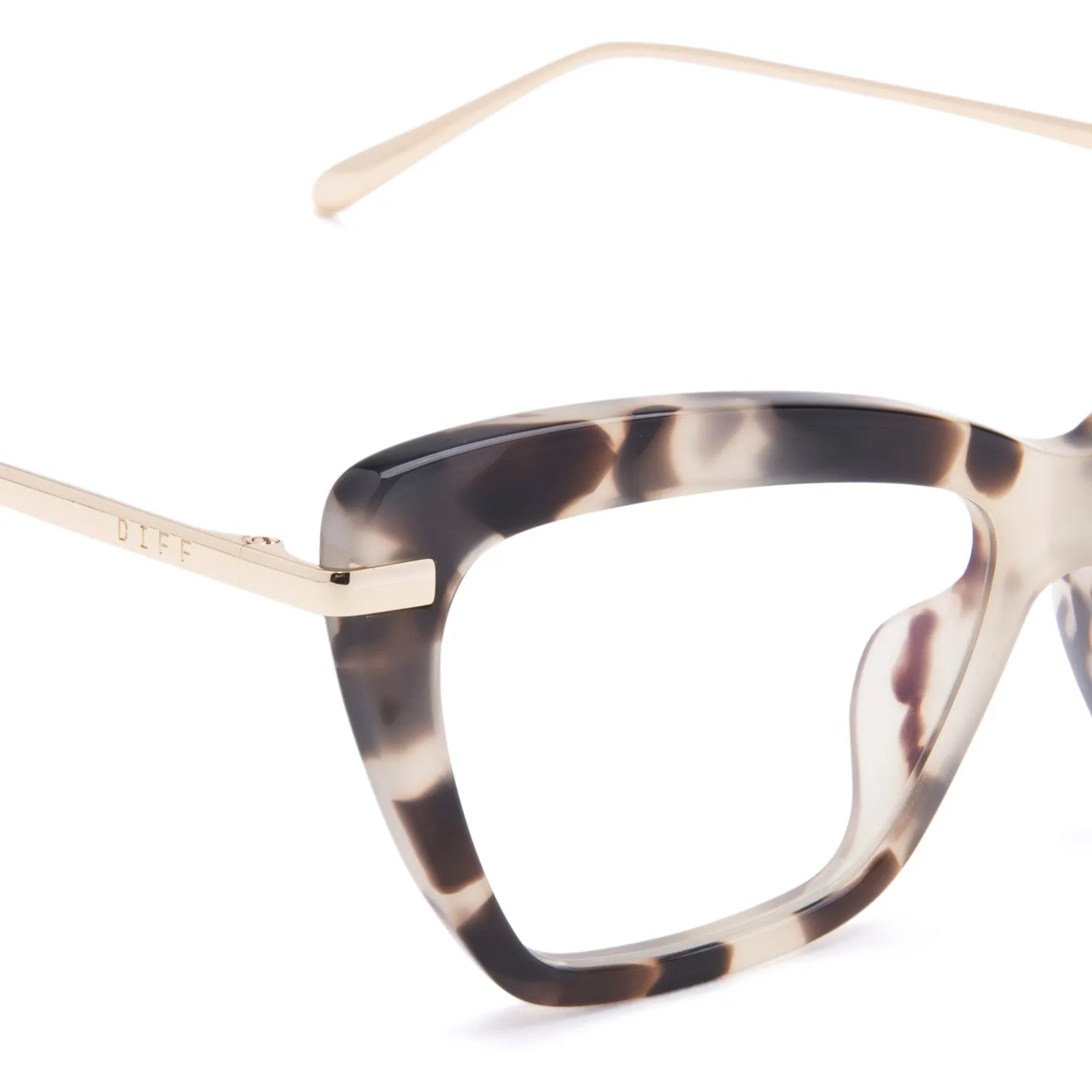 MILA - CREAM TORTOISE + BLUE LIGHT TECHNOLOGY GLASSES sold by Diff Eyewear product image thumbnail 3