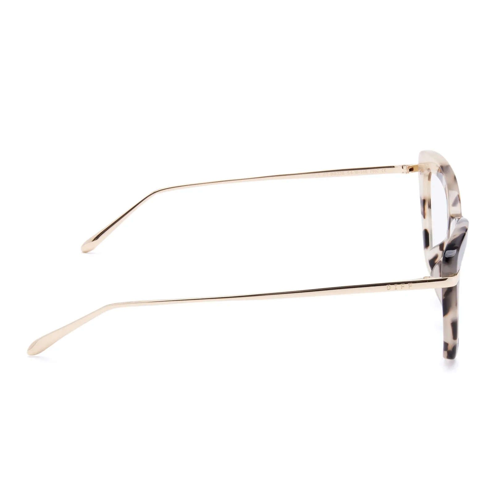 MILA - CREAM TORTOISE + BLUE LIGHT TECHNOLOGY GLASSES sold by Diff Eyewear product image thumbnail 4