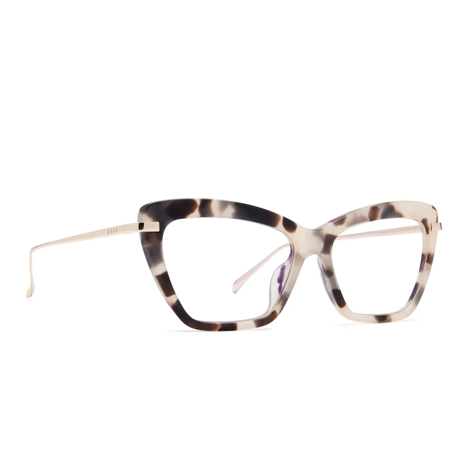 MILA - CREAM TORTOISE + BLUE LIGHT TECHNOLOGY GLASSES sold by Diff Eyewear product image thumbnail 2