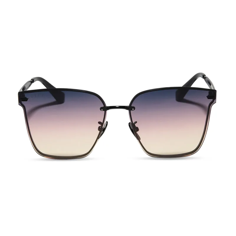 BELLA V - MATTE BLACK + TWILIGHT GRADIENT SUNGLASSES sold by Diff Eyewear
