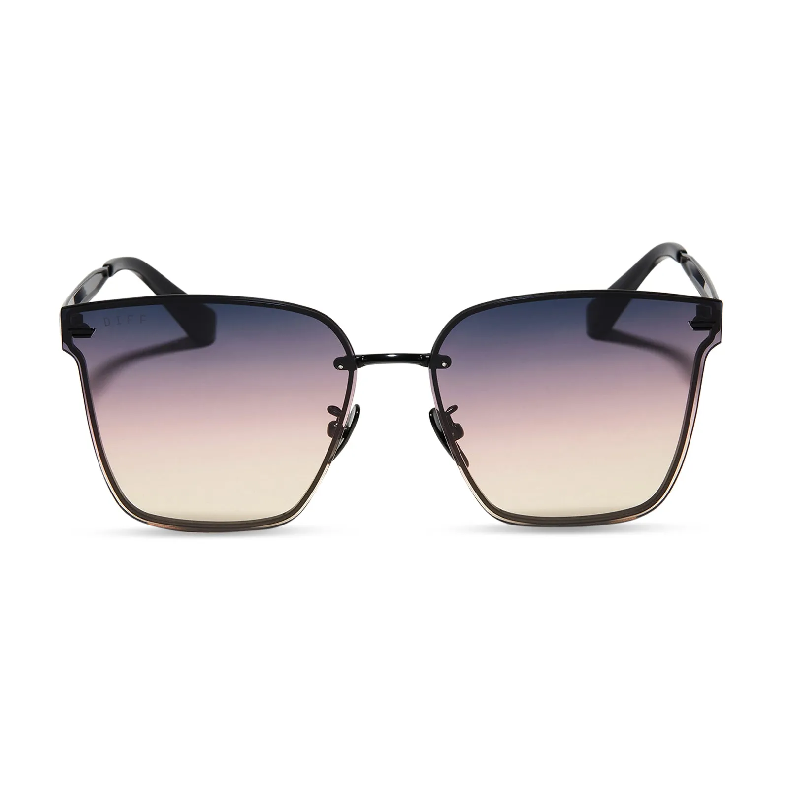 BELLA V - MATTE BLACK + TWILIGHT GRADIENT SUNGLASSES sold by Diff Eyewear
