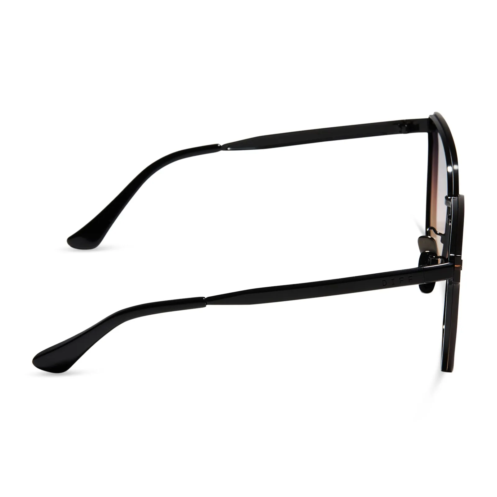 BELLA V - MATTE BLACK + TWILIGHT GRADIENT SUNGLASSES sold by Diff Eyewear product image thumbnail 3
