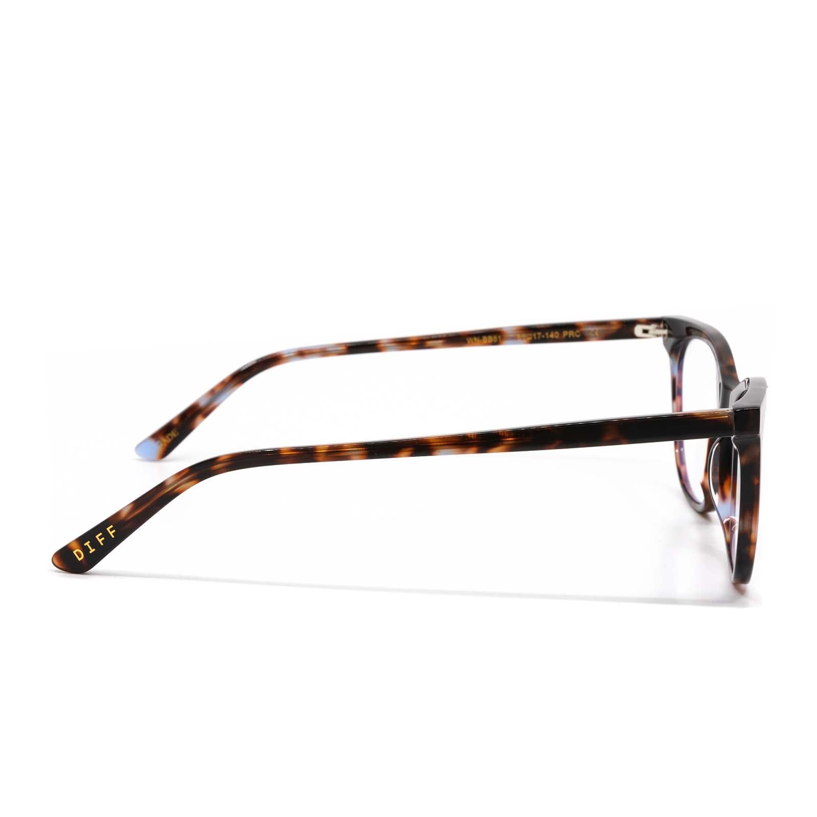 JADE - WINE TORTOISE + BLUE LIGHT TECHNOLOGY GLASSES sold by Diff Eyewear product image thumbnail 3