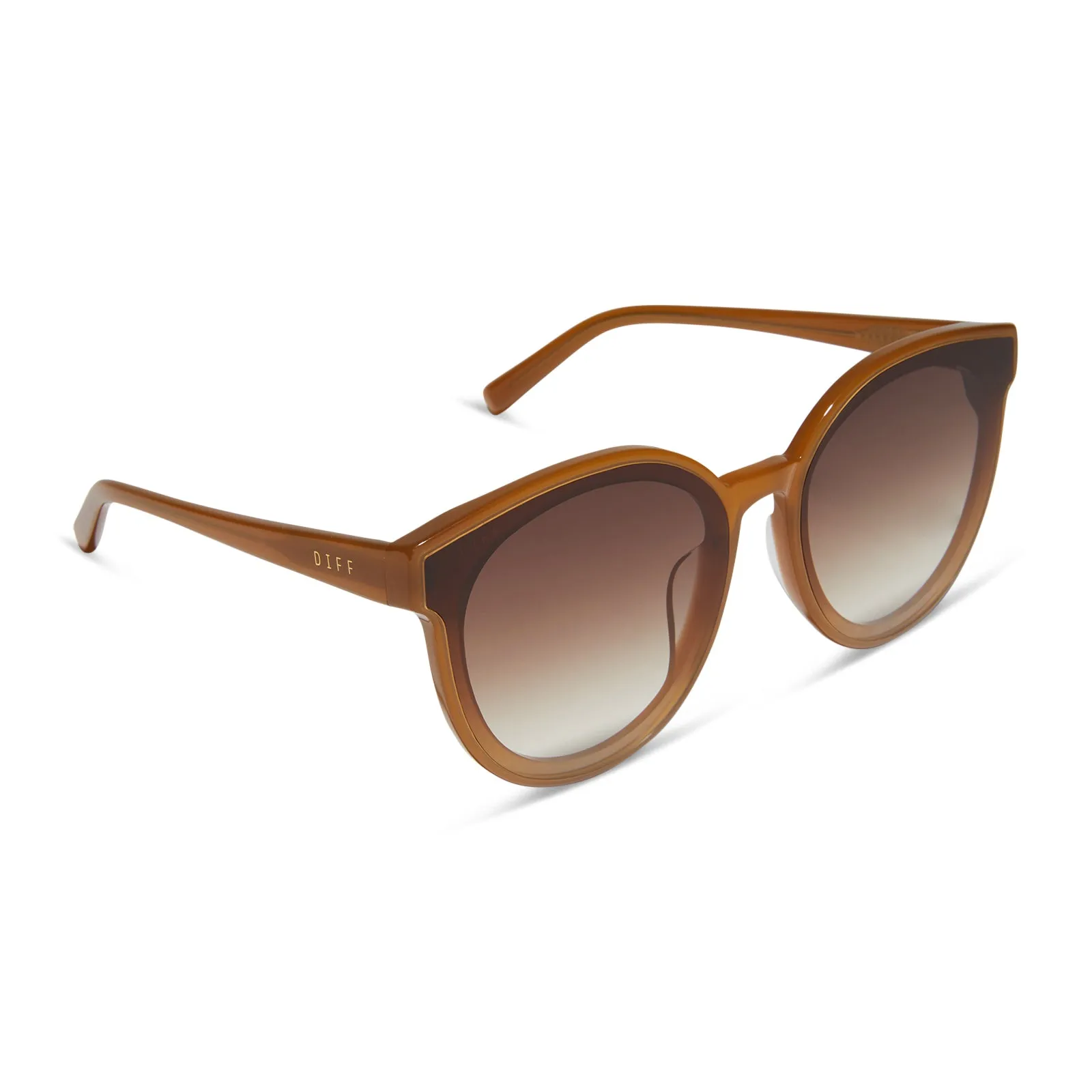 GEMMA - SALTED CARAMEL + BROWN GRADIENT SUNGLASSES sold by Diff Eyewear product image thumbnail 2