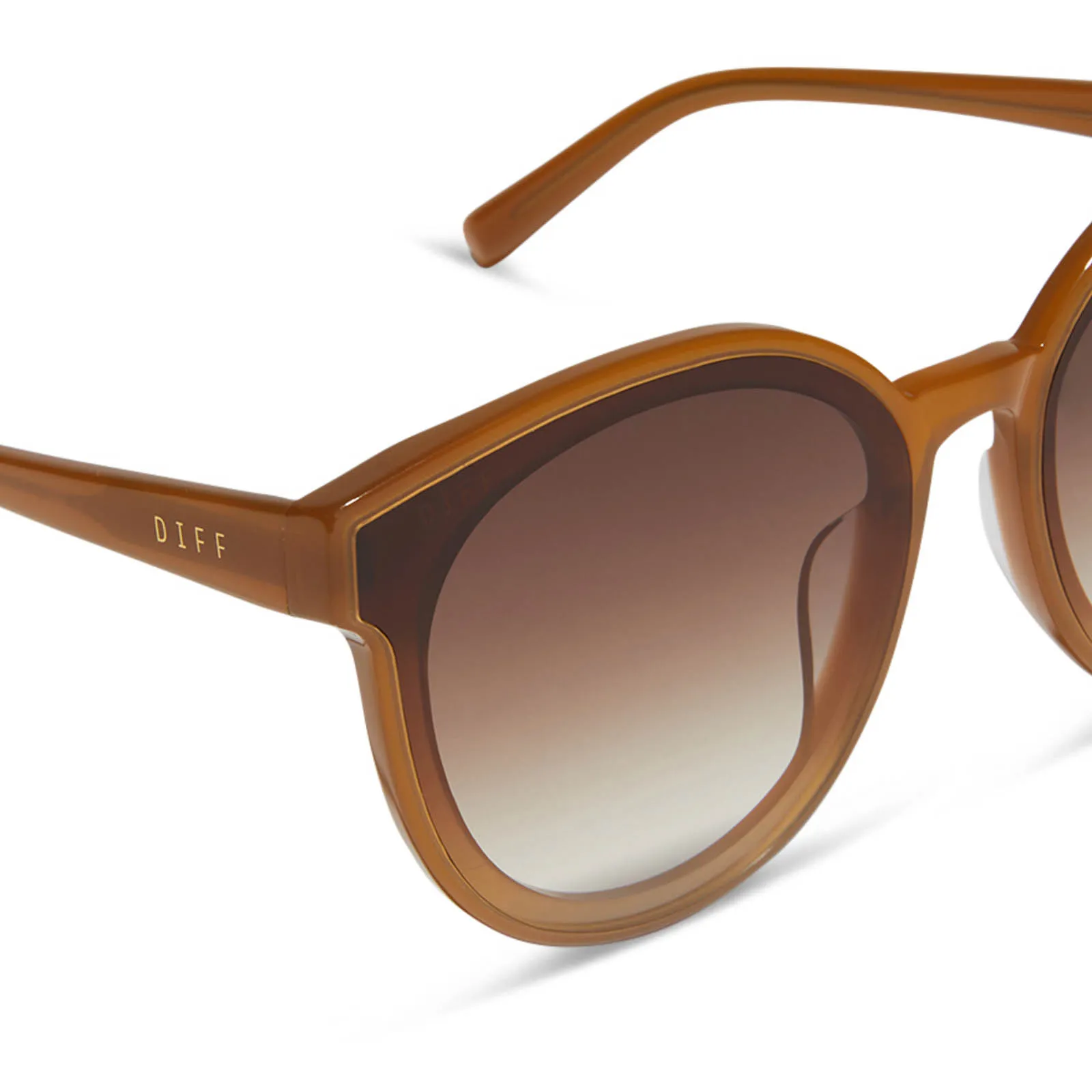 GEMMA - SALTED CARAMEL + BROWN GRADIENT SUNGLASSES sold by Diff Eyewear product image thumbnail 4