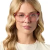 MAISIE - CANDY PINK CRYSTAL + PRESCRIPTION GLASSES sold by Diff Eyewear