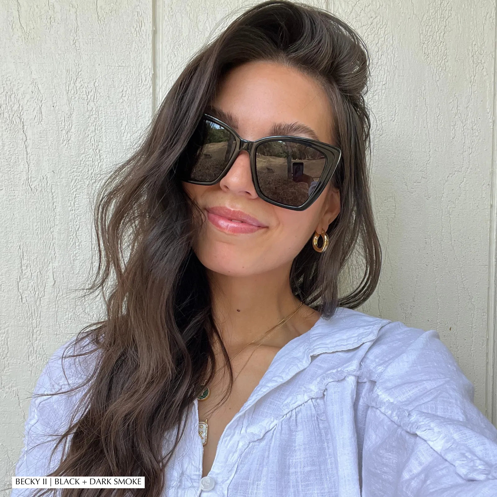 BECKY II - MATTE BLACK + PURPLE MIRROR + POLARIZED SUNGLASSES sold by Diff Eyewear product image thumbnail 5