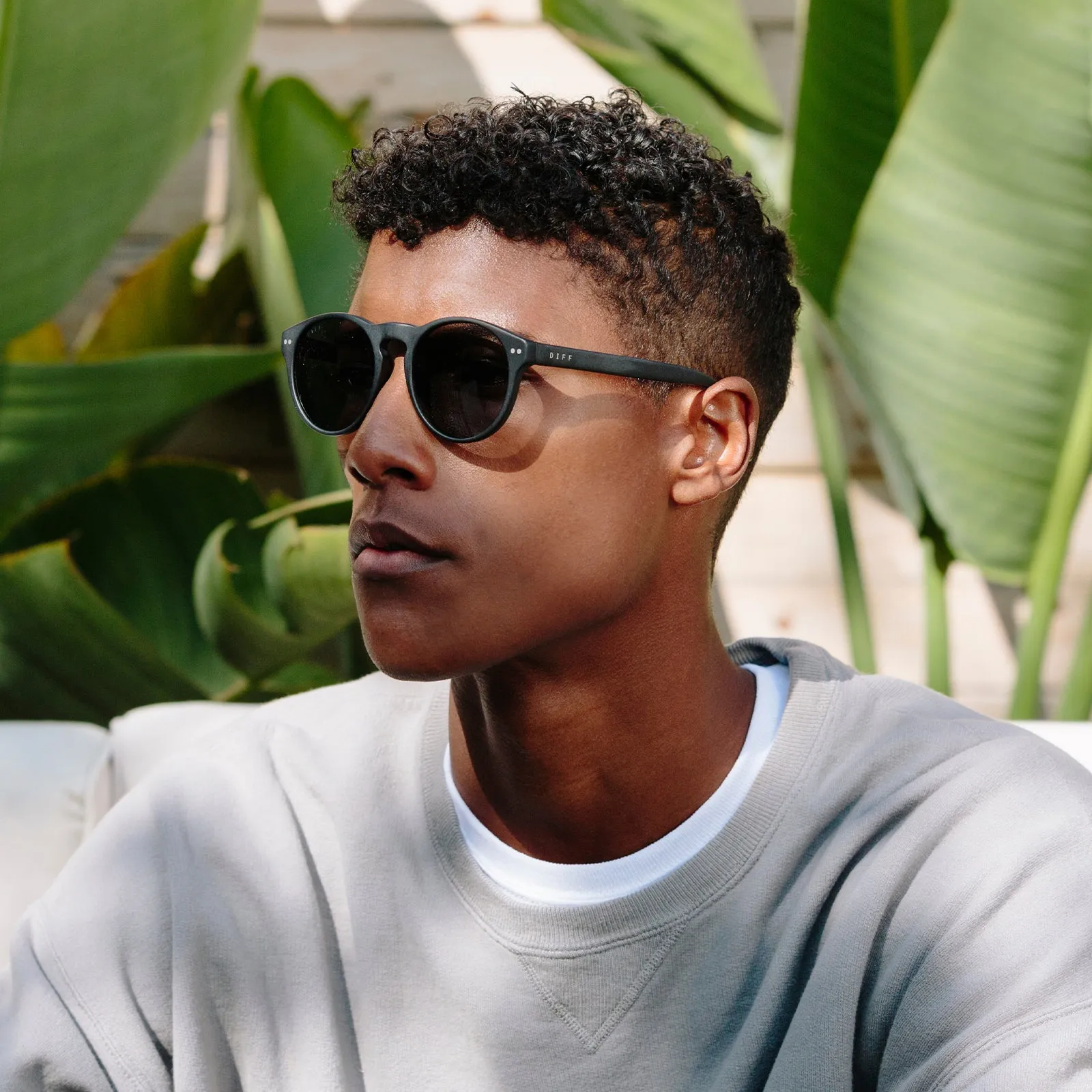 CODY - MATTE BLACK + GREY POLARIZED SUNGLASSES sold by Diff Eyewear product image thumbnail 5