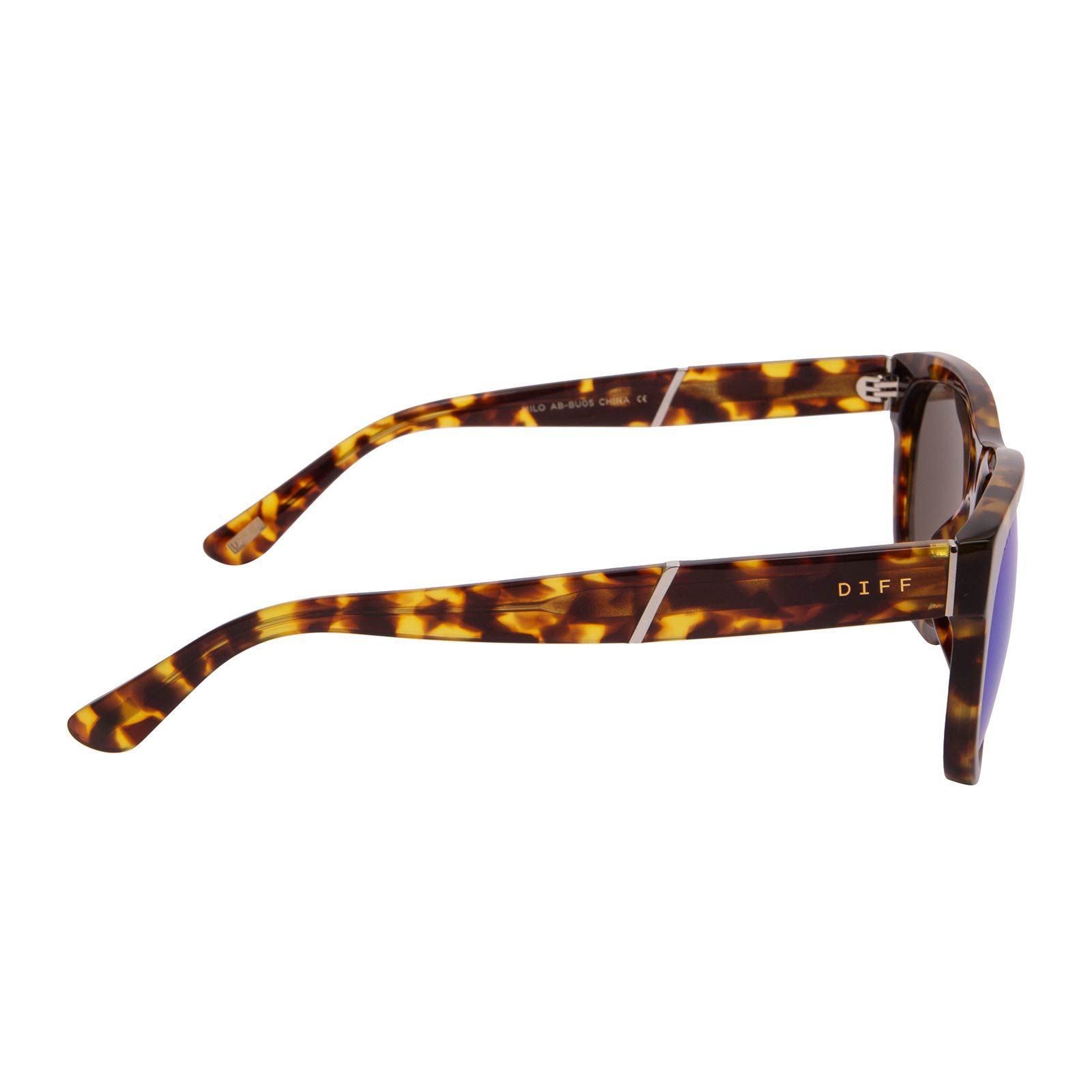 MILO - AMBER TORTOISE + BLUE MIRROR SUNGLASSES sold by Diff Eyewear product image thumbnail 3