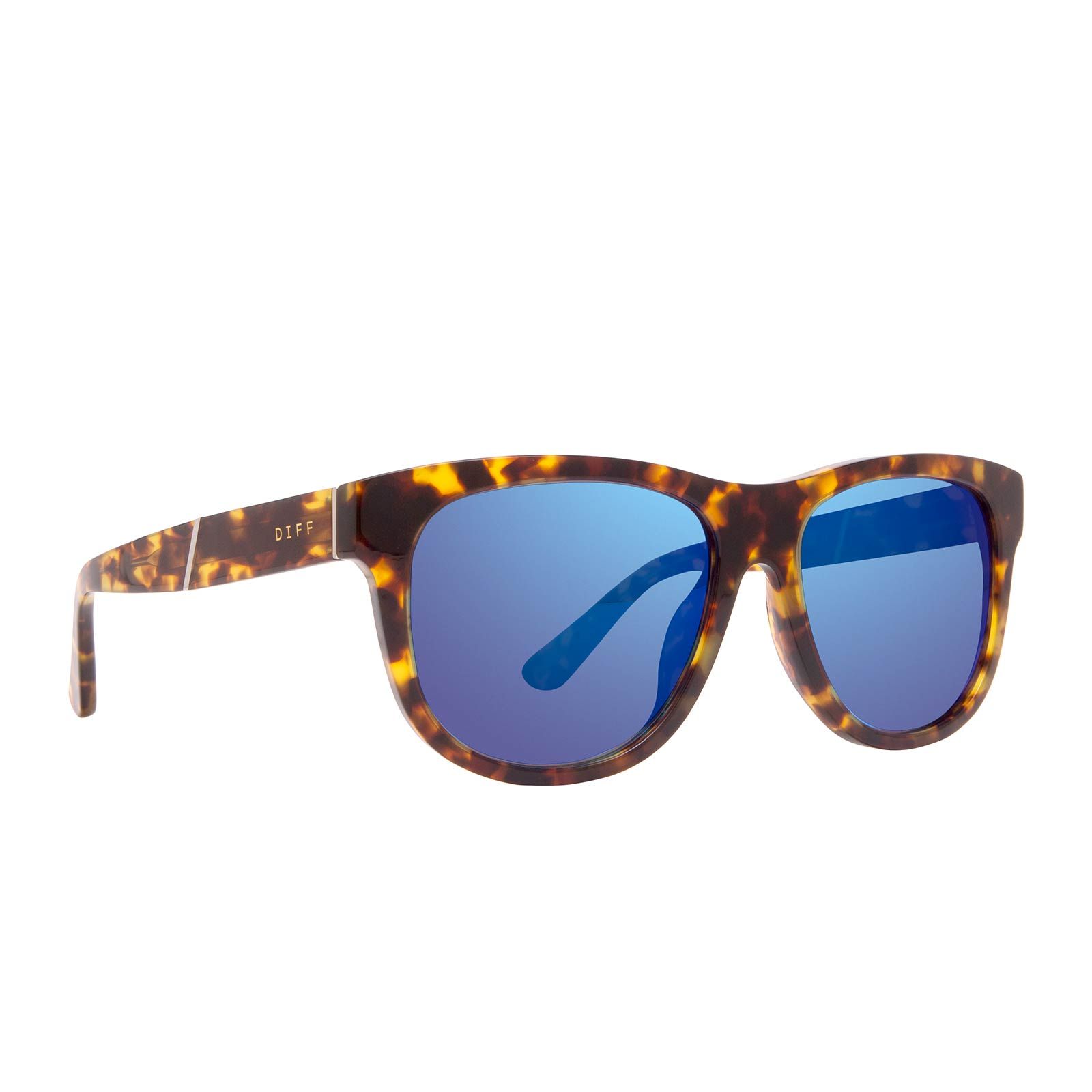 MILO - AMBER TORTOISE + BLUE MIRROR SUNGLASSES sold by Diff Eyewear product image thumbnail 2