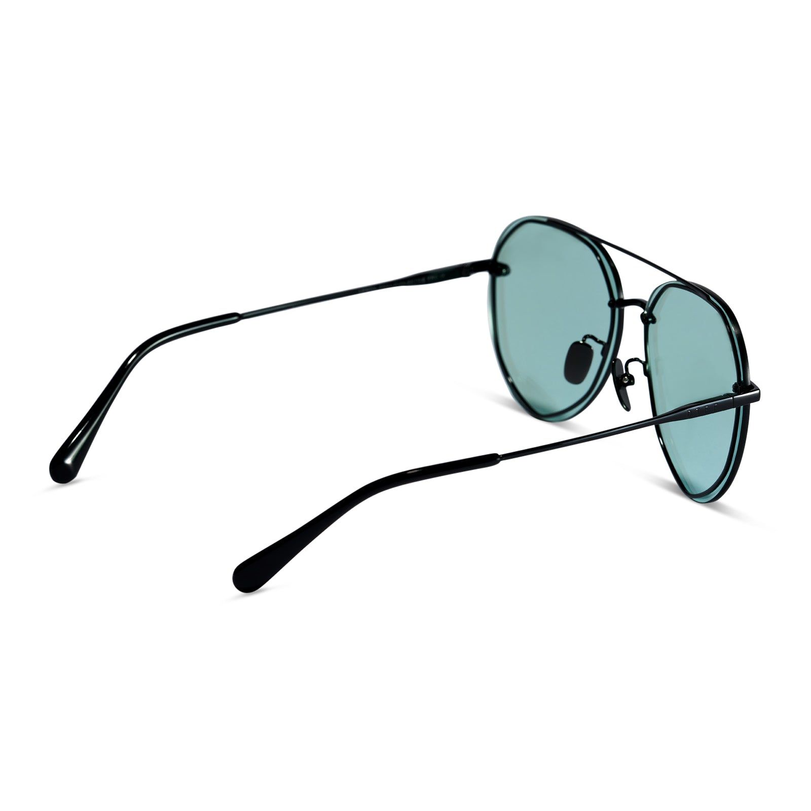 LENOX - BLACK + TURQUOISE MIRROR SUNGLASSES sold by Diff Eyewear product image thumbnail 3