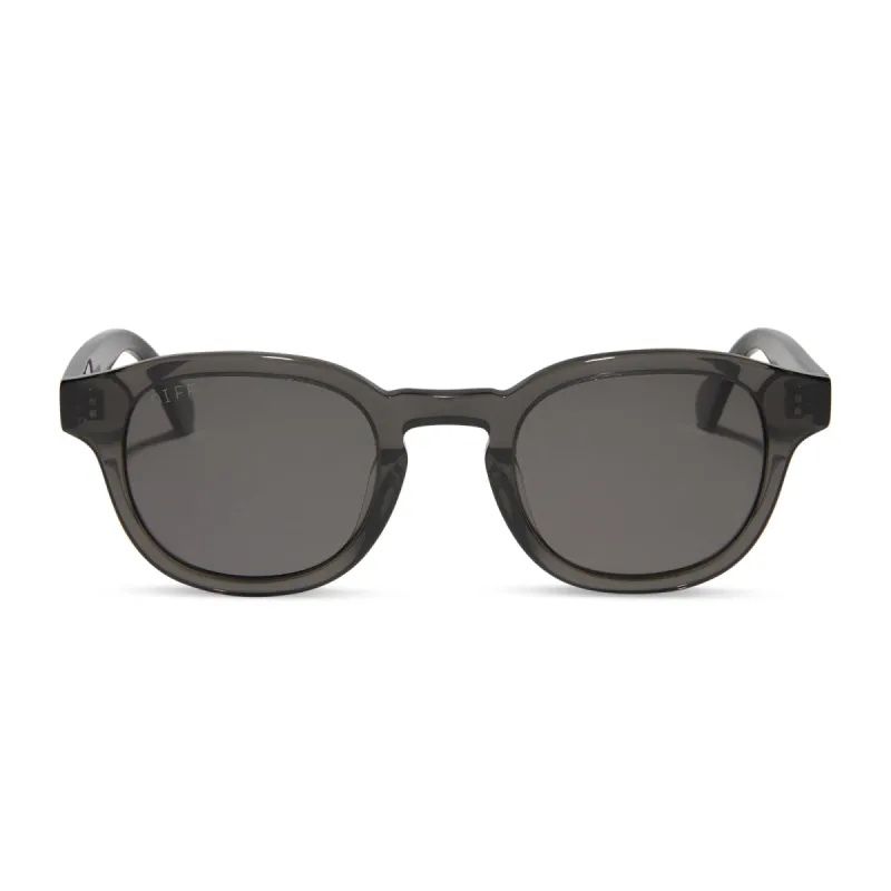 ARLO - BLACK SMOKE CRYSTAL + GREY + POLARIZED SUNGLASSES sold by Diff Eyewear