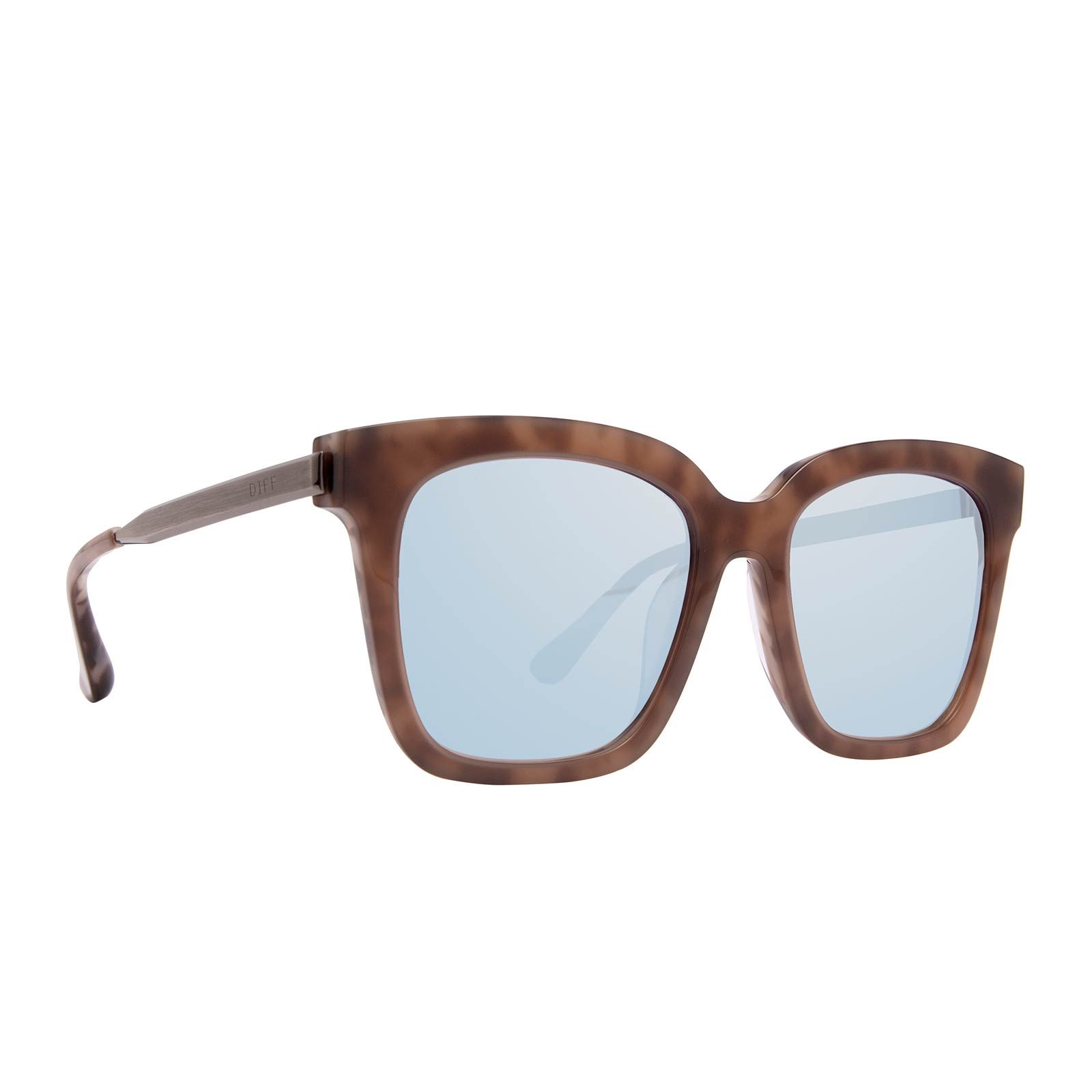 BELLA - MOCHA TORTOISE + BLUE FLASH SUNGLASSES sold by Diff Eyewear product image thumbnail 2