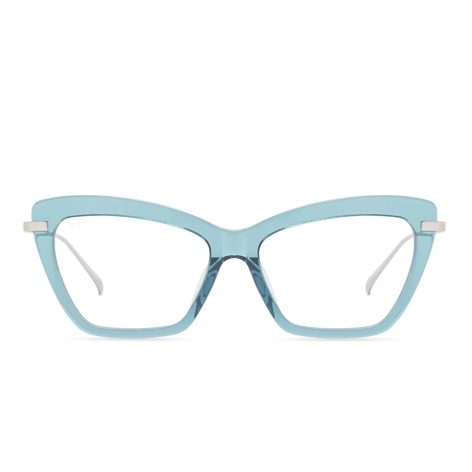 MILA - TEAL HAZE + BLUE LIGHT TECHNOLOGY GLASSES sold by Diff Eyewear