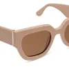 MAREN - NUDE + BROWN + POLARIZED SUNGLASSES sold by Diff Eyewear