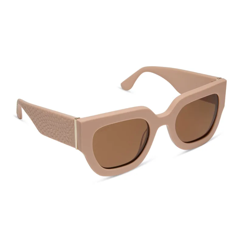 MAREN - NUDE + BROWN + POLARIZED SUNGLASSES sold by Diff Eyewear