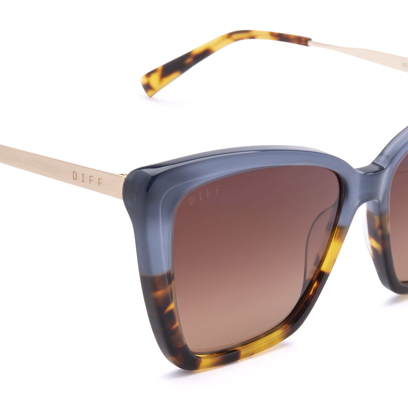 BECKY II - SAPPHIRE TERRAIN + BROWN GRADIENT SUNGLASSES sold by Diff Eyewear product image thumbnail 3