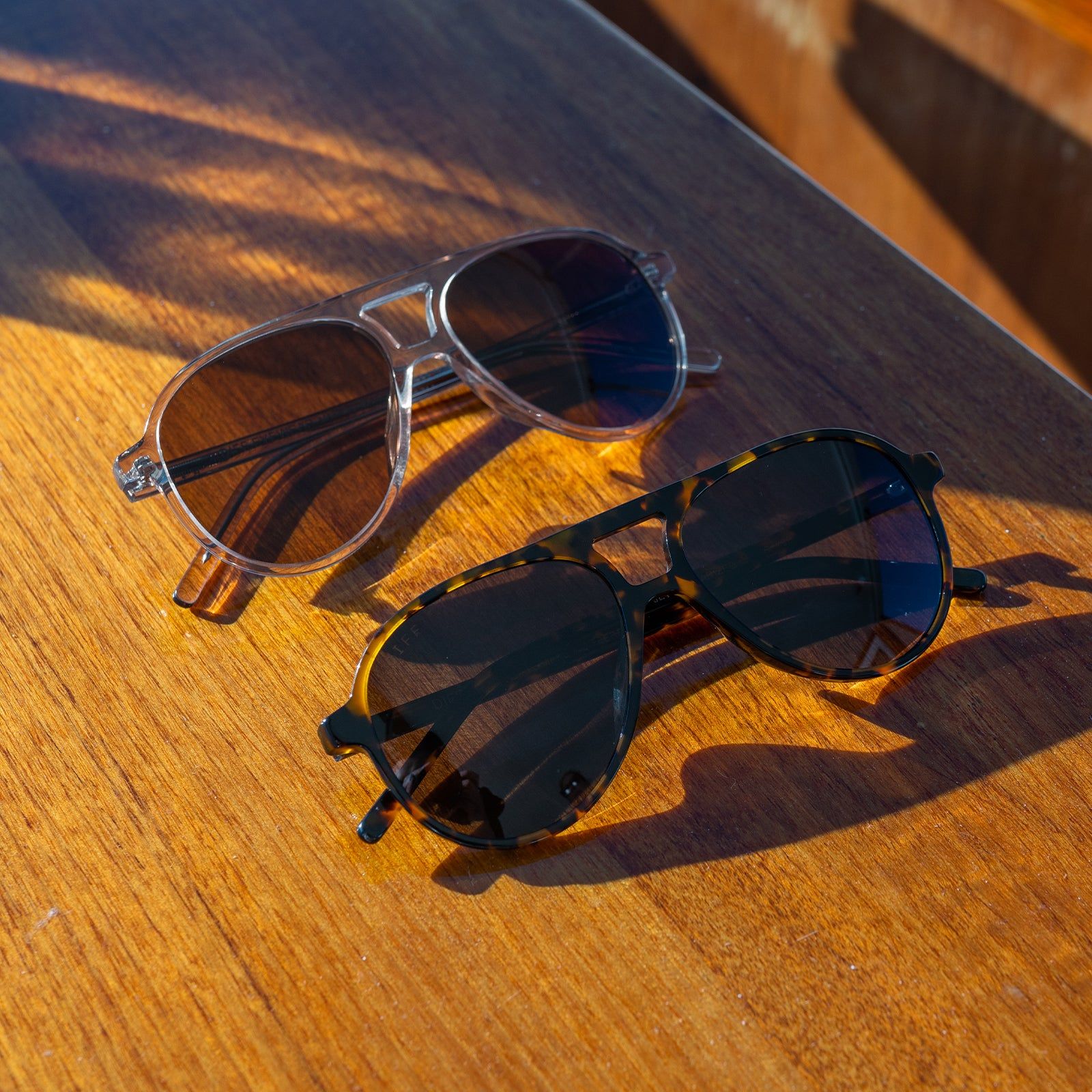JETT - VINTAGE CRYSTAL + BROWN POLARIZED SUNGLASSES sold by Diff Eyewear product image thumbnail 5