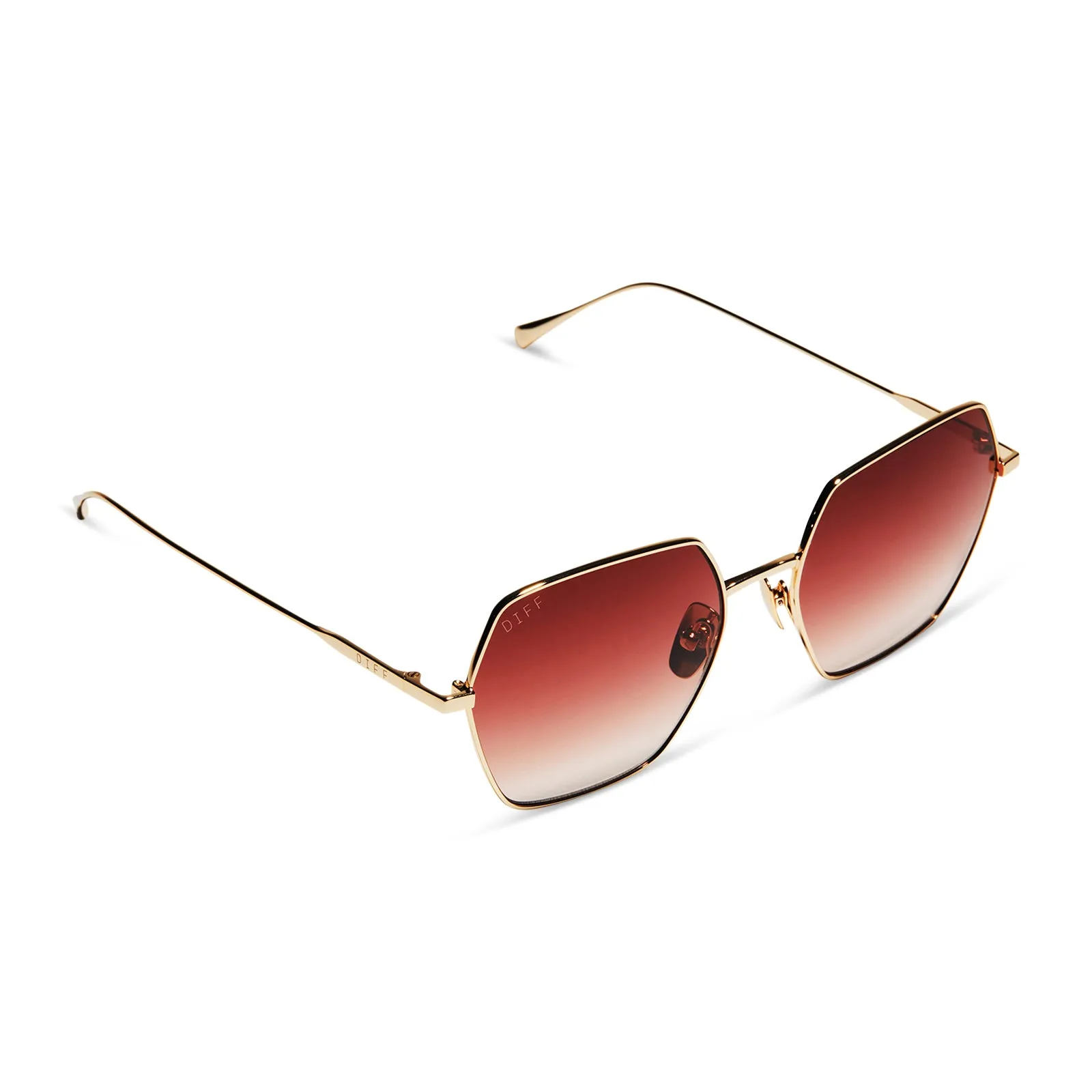 HARLOWE - GOLD + DUSK GRADIENT SUNGLASSES sold by Diff Eyewear product image thumbnail 4