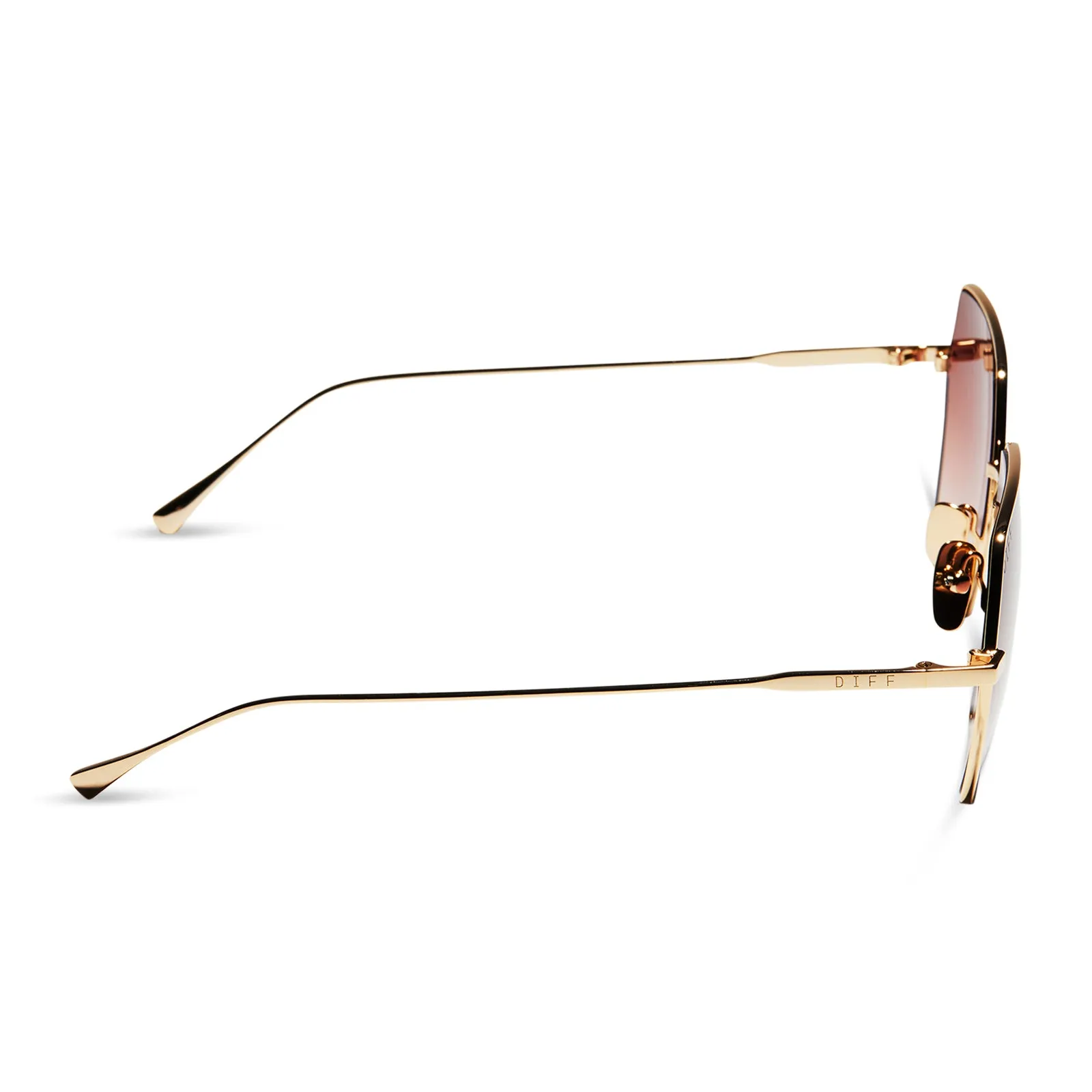 HARLOWE - GOLD + DUSK GRADIENT SUNGLASSES sold by Diff Eyewear product image thumbnail 3