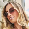 HARLOWE - GOLD + DUSK GRADIENT SUNGLASSES sold by Diff Eyewear