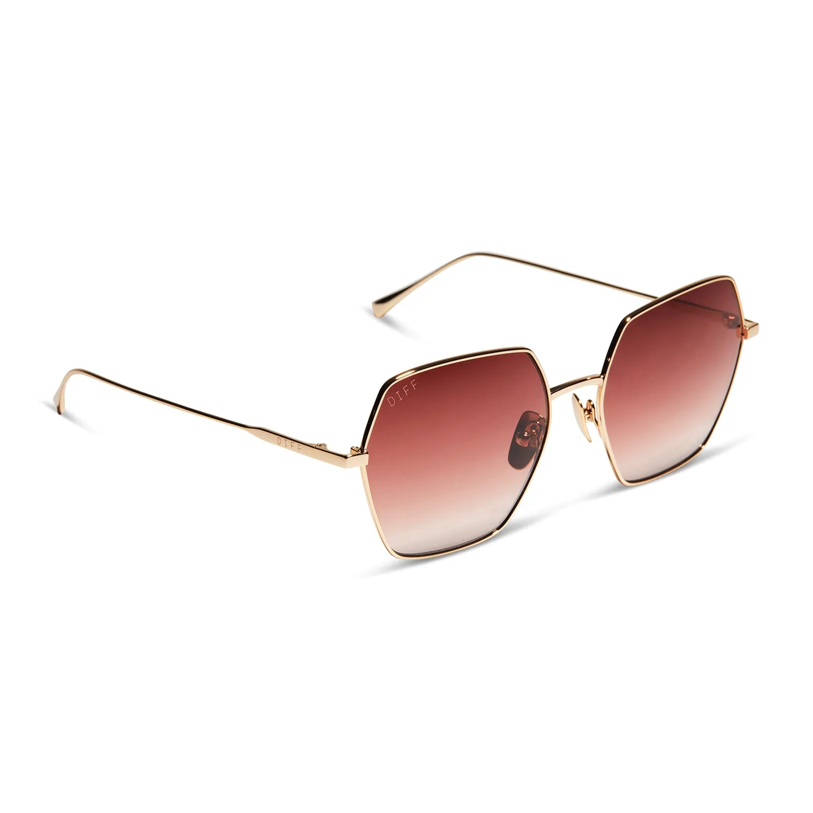 HARLOWE - GOLD + DUSK GRADIENT SUNGLASSES sold by Diff Eyewear product image thumbnail 2