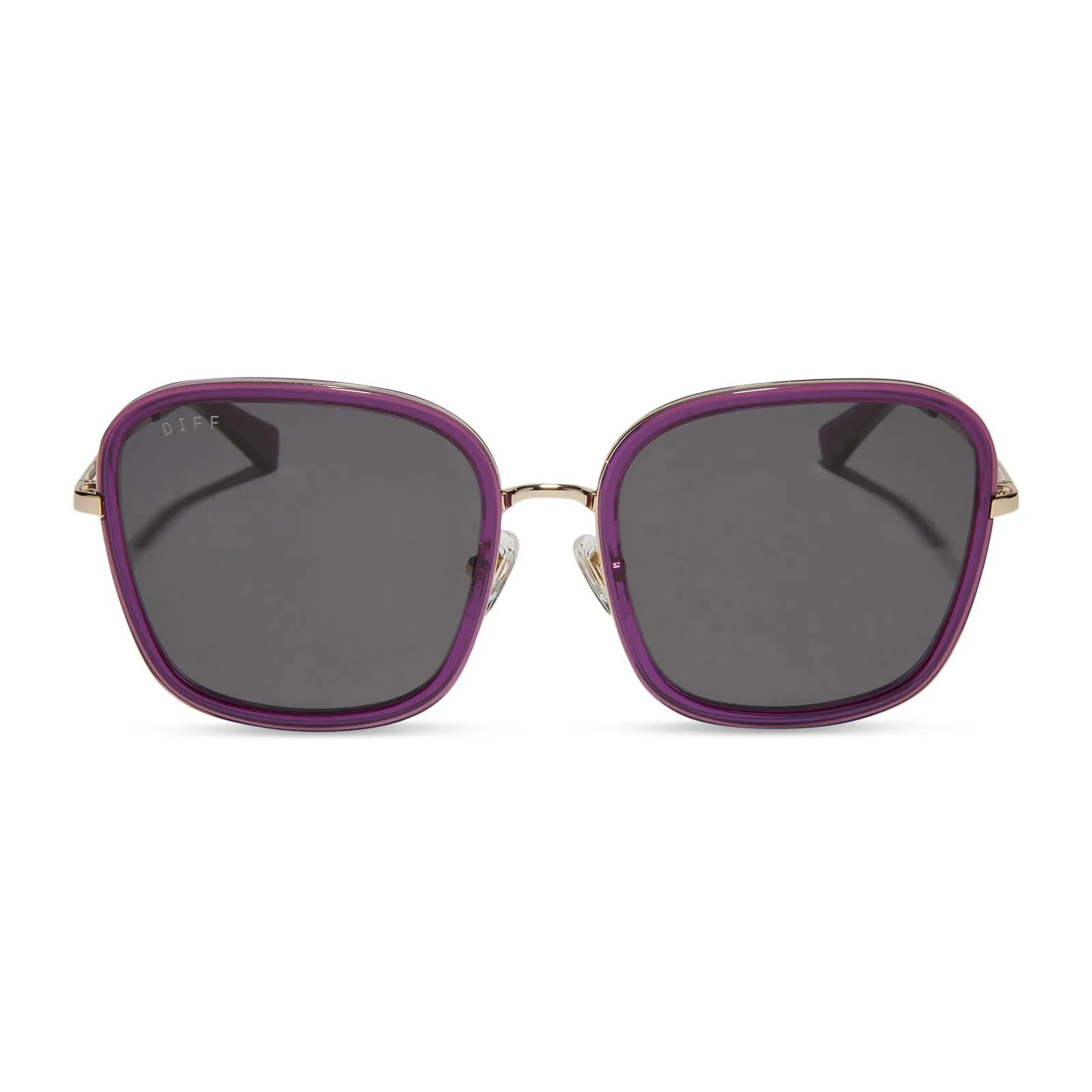 GENEVIVE - POSH PURPLE CRYSTAL + GREY SUNGLASSES sold by Diff Eyewear