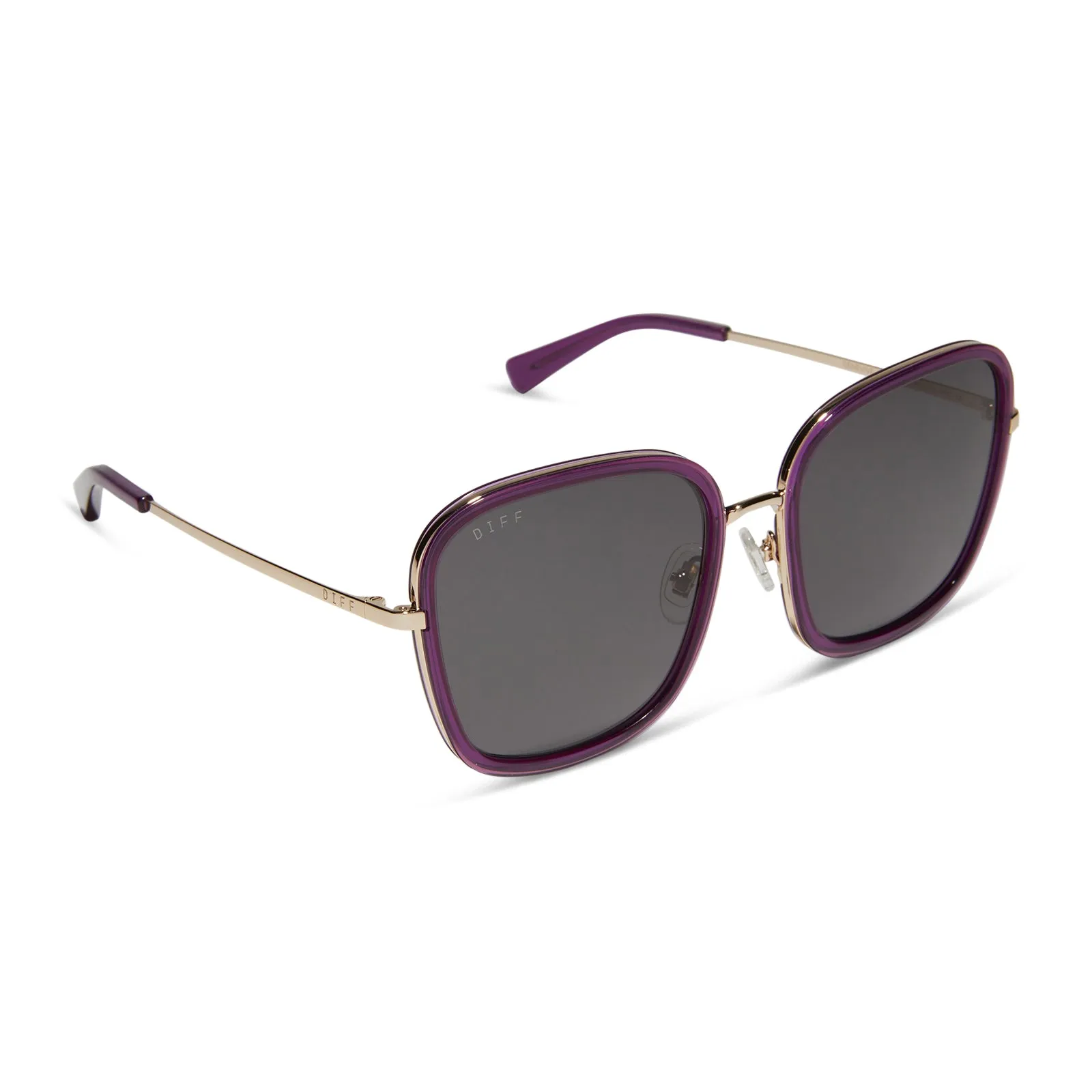 GENEVIVE - POSH PURPLE CRYSTAL + GREY SUNGLASSES sold by Diff Eyewear product image thumbnail 2