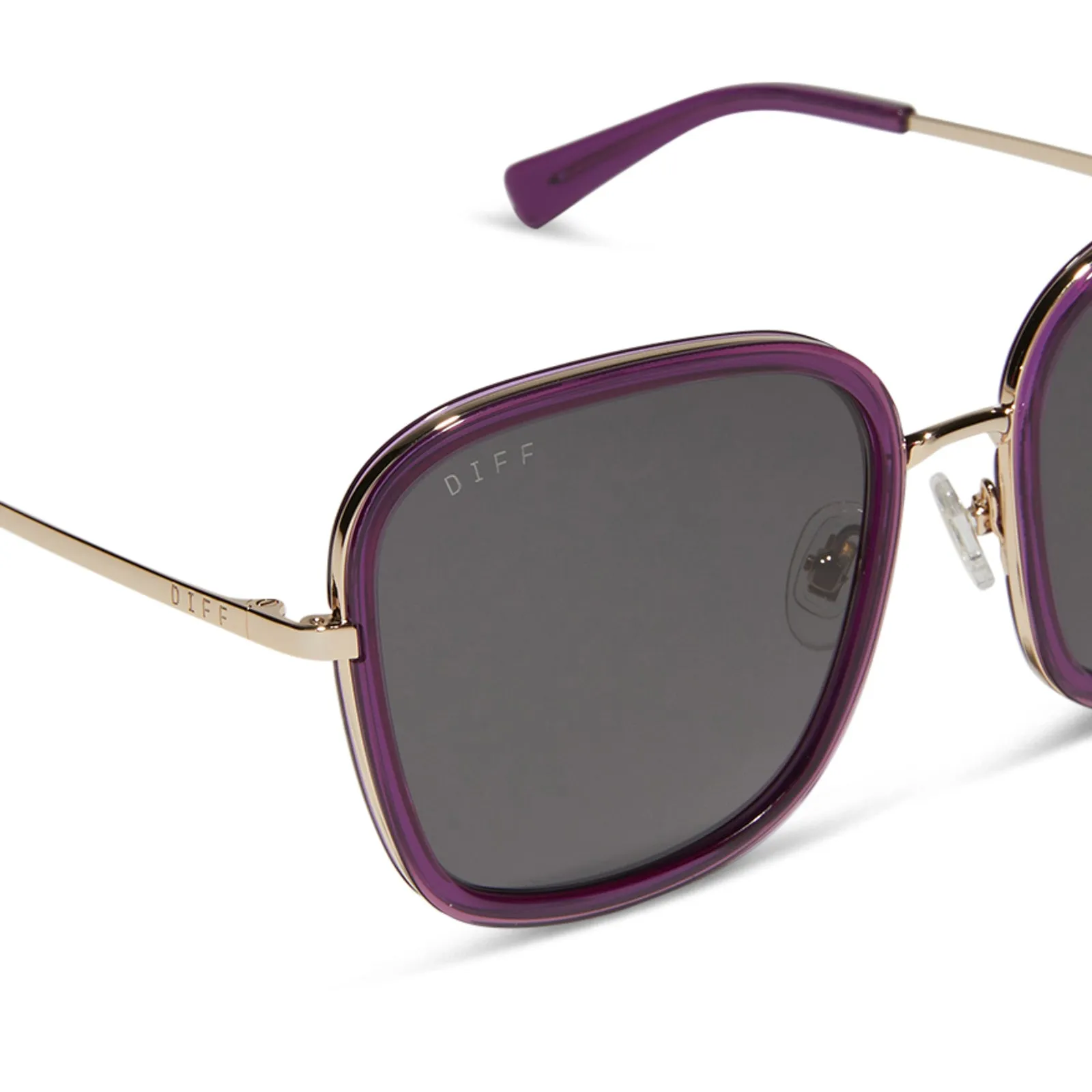 GENEVIVE - POSH PURPLE CRYSTAL + GREY SUNGLASSES sold by Diff Eyewear product image thumbnail 4