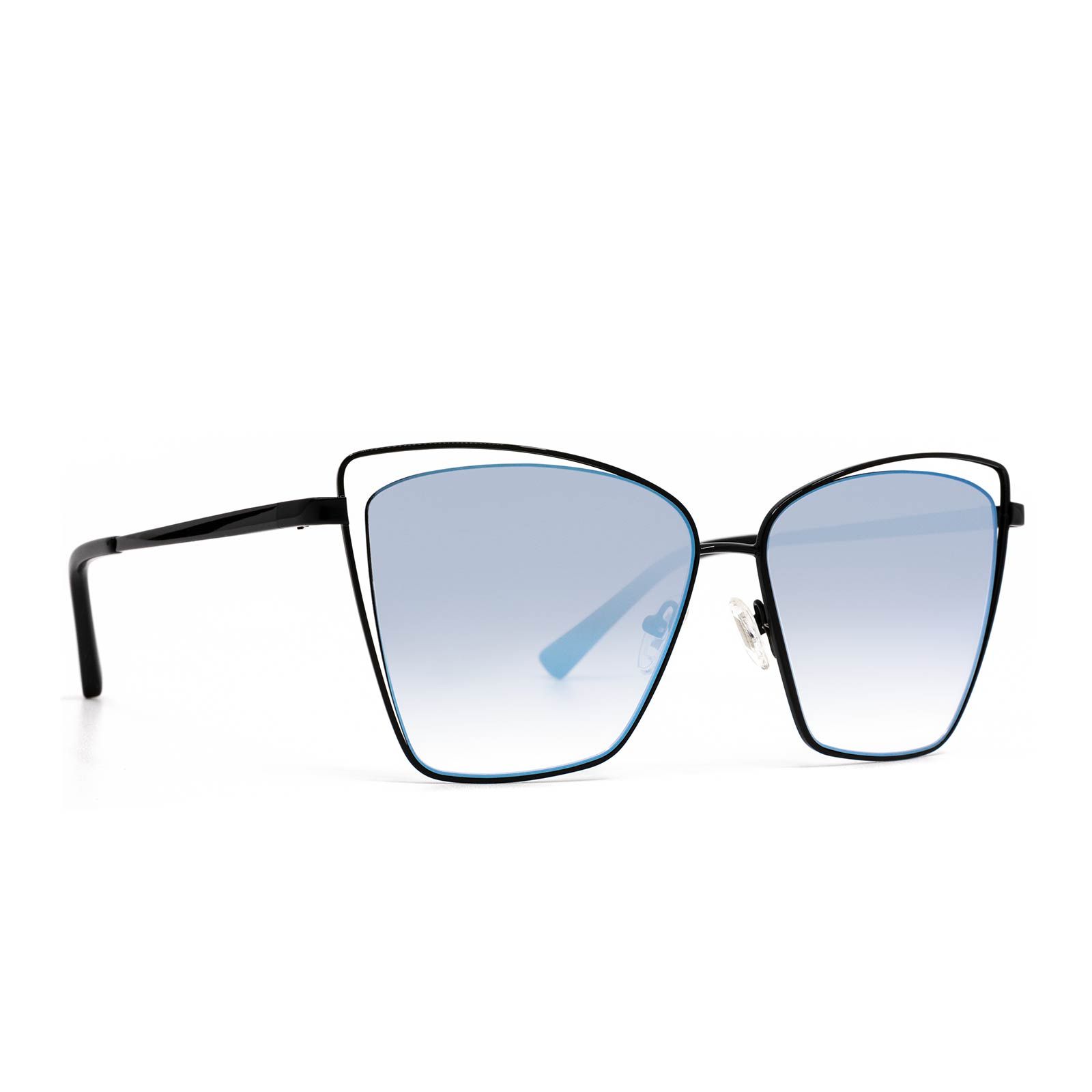 BECKY III - BLACK + BLUE GRADIENT FLASH SUNGLASSES sold by Diff Eyewear product image thumbnail 2