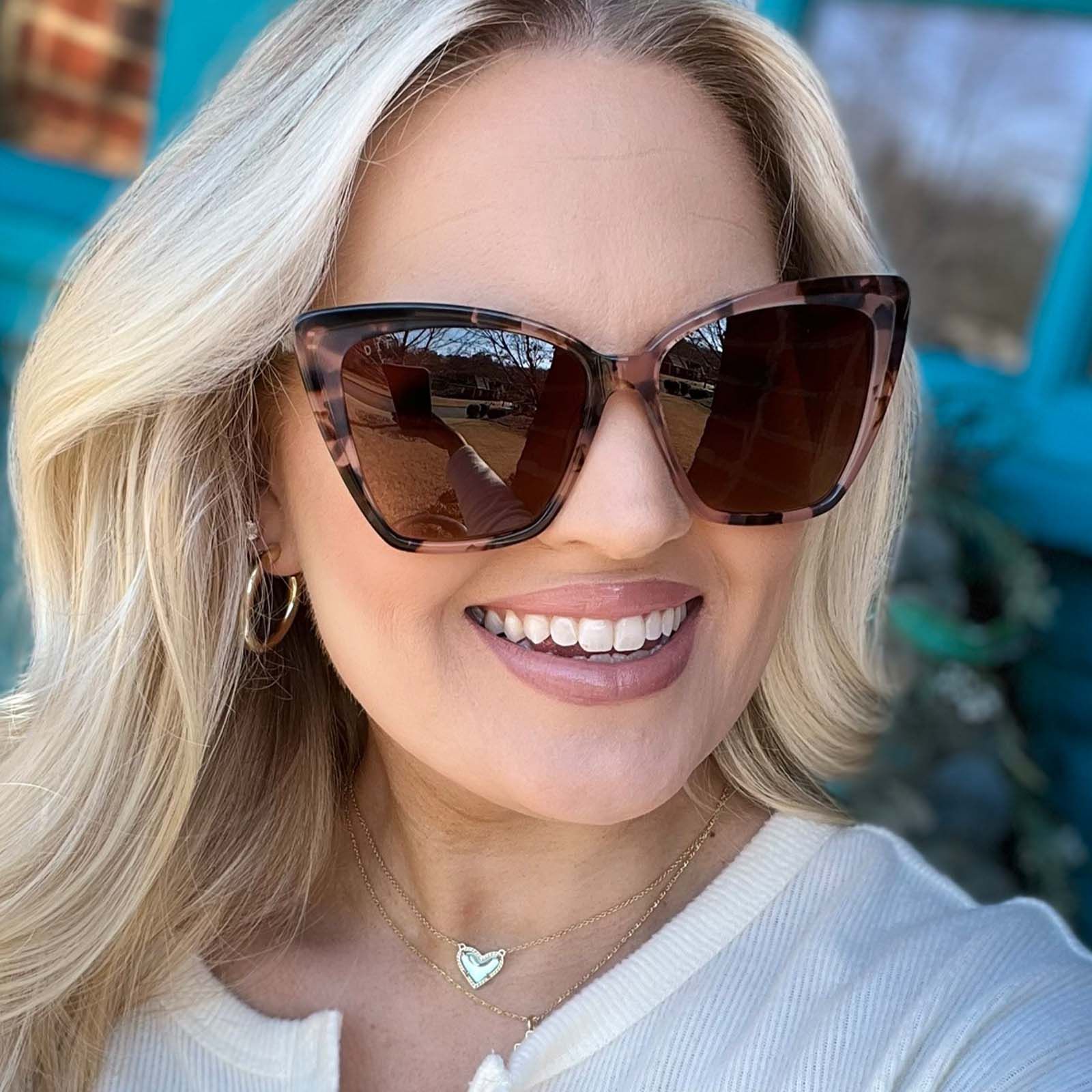 BECKY II - HIMALAYAN TORTOISE + BROWN GRADIENT SUNGLASSES sold by Diff Eyewear product image thumbnail 5