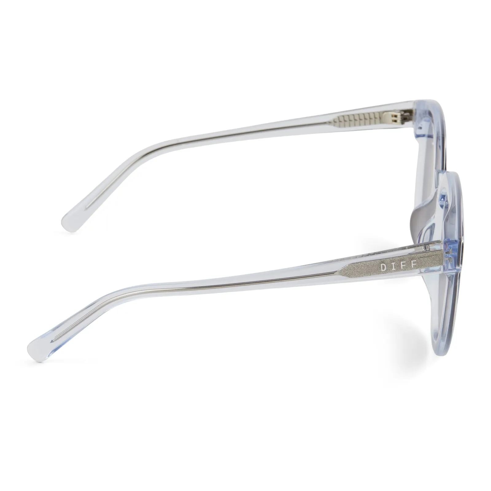 GEMMA - CLEAR CRYSTAL + TEAL MIRROR SUNGLASSES sold by Diff Eyewear product image thumbnail 3