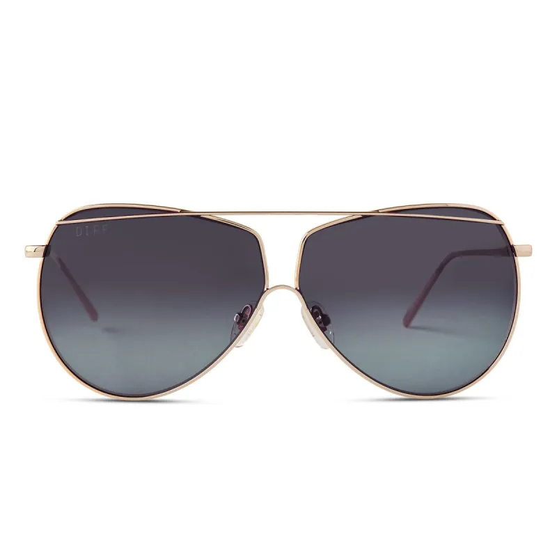 MAEVE - GOLD + BLUE GRADIENT SUNGLASSES sold by Diff Eyewear