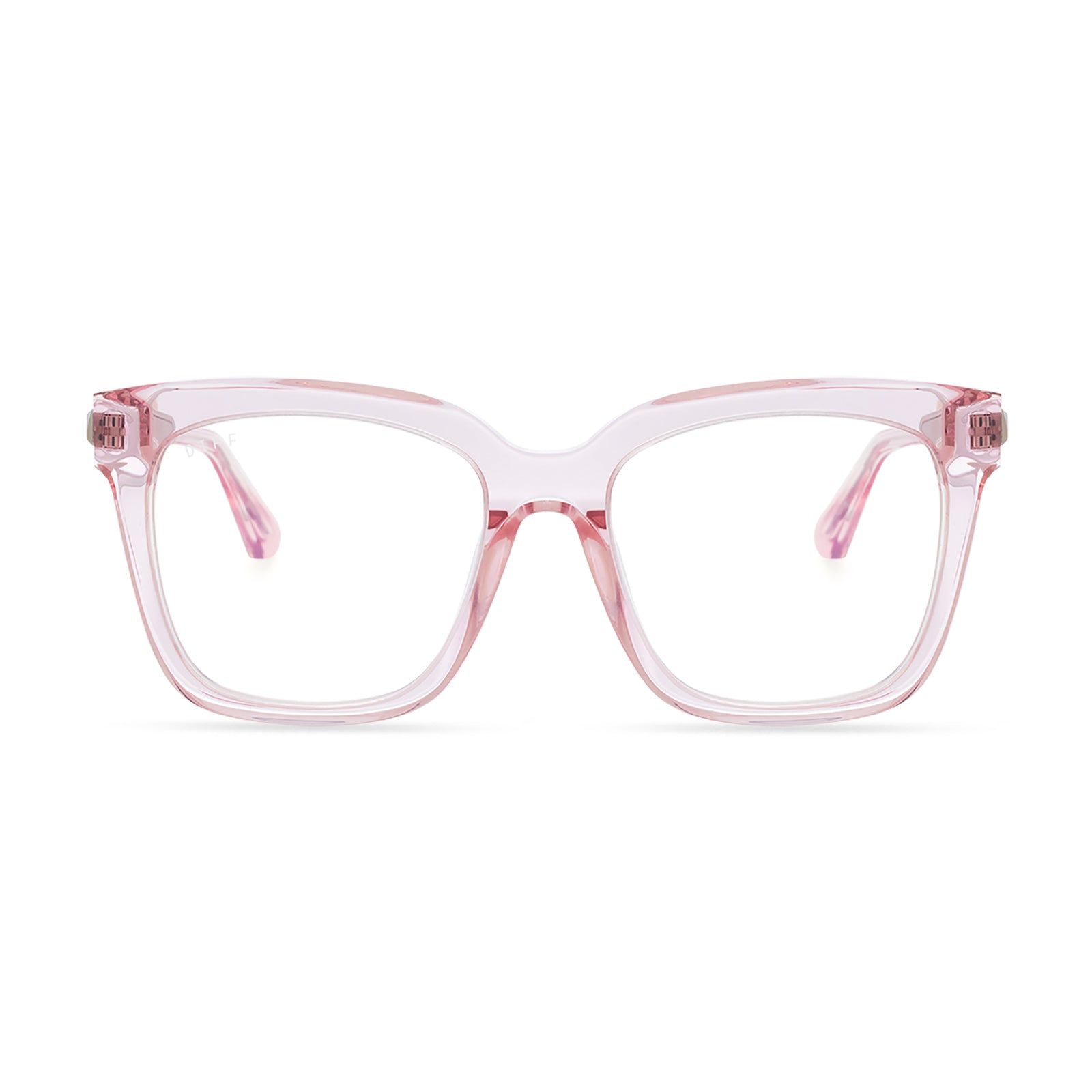BELLA - LIGHT PINK CRYSTAL + BLUE LIGHT TECHNOLOGY GLASSES sold by Diff Eyewear