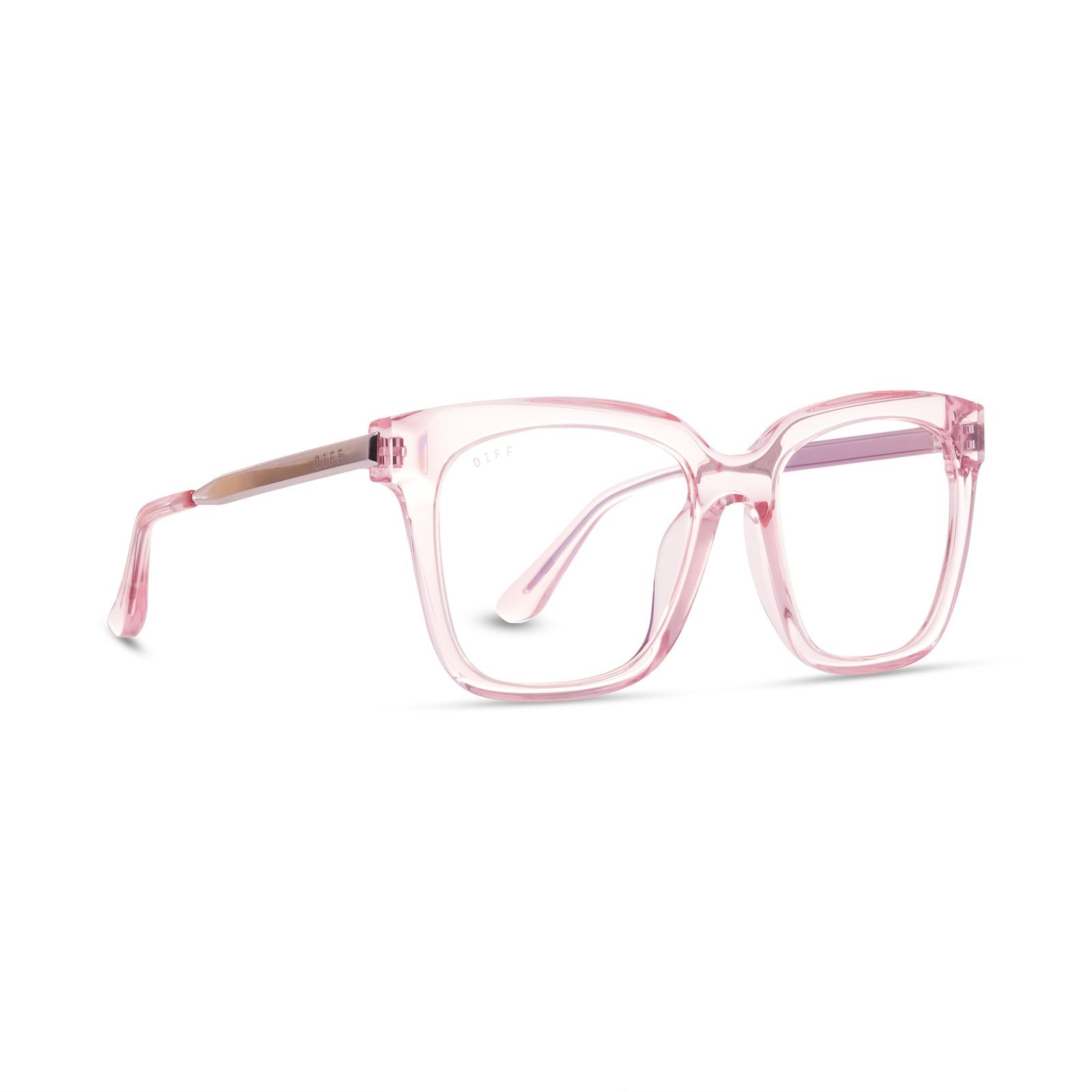 BELLA - LIGHT PINK CRYSTAL + BLUE LIGHT TECHNOLOGY GLASSES sold by Diff Eyewear product image thumbnail 2