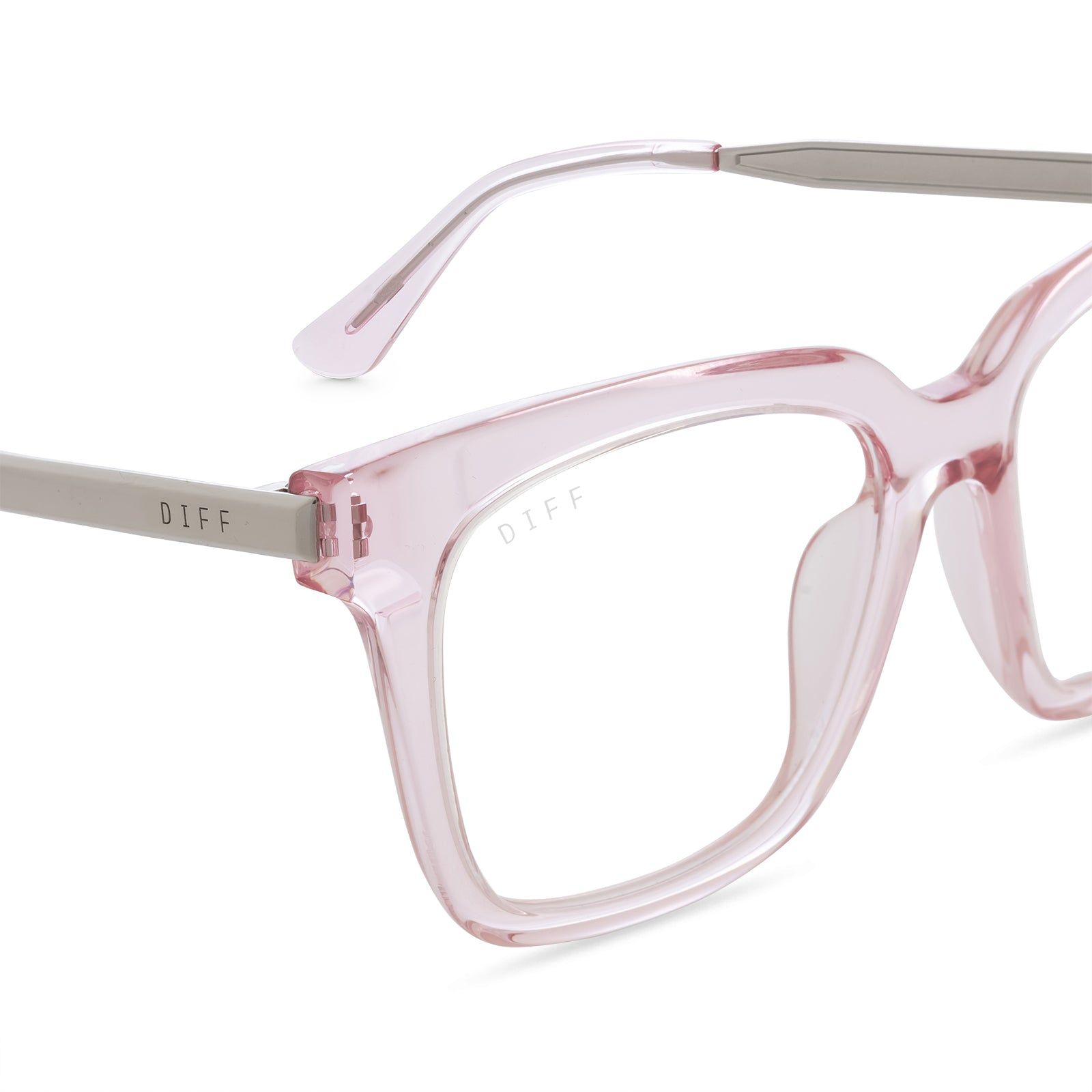 BELLA - LIGHT PINK CRYSTAL + BLUE LIGHT TECHNOLOGY GLASSES sold by Diff Eyewear product image thumbnail 3