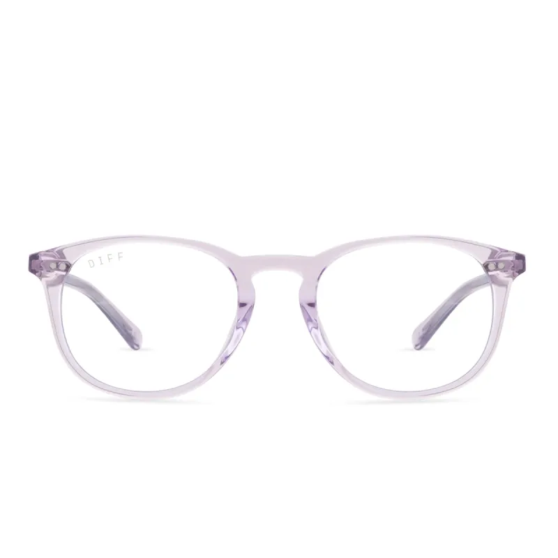 JAXSON - LAVENDER FOG CRYSTAL + BLUE LIGHT TECHNOLOGY GLASSES sold by Diff Eyewear