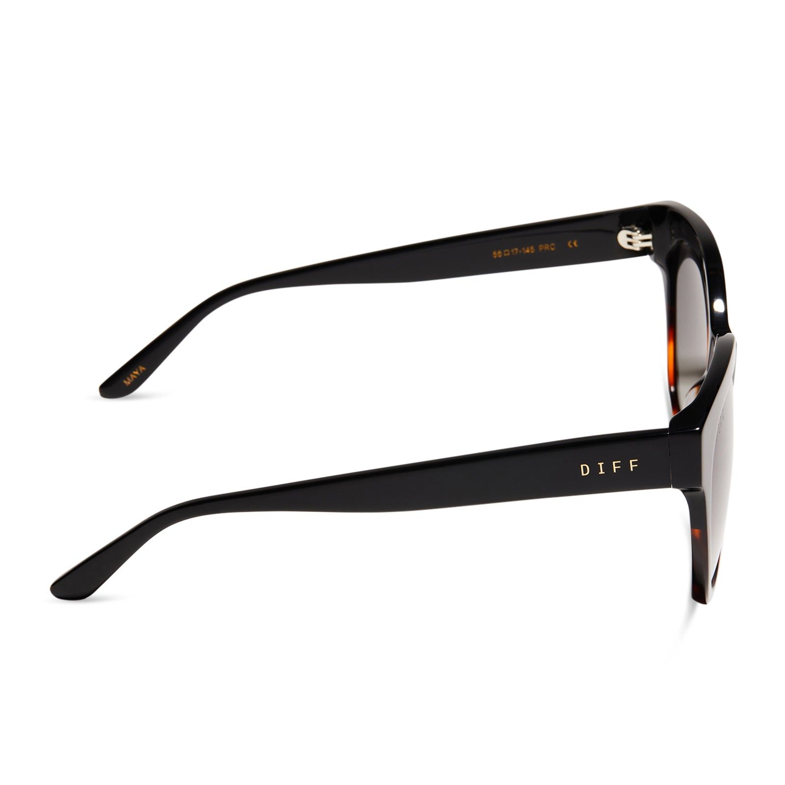 MAYA - BLACK TORTOISE + GREY GRADIENT + POLARIZED SUNGLASSES sold by Diff Eyewear product image thumbnail 3