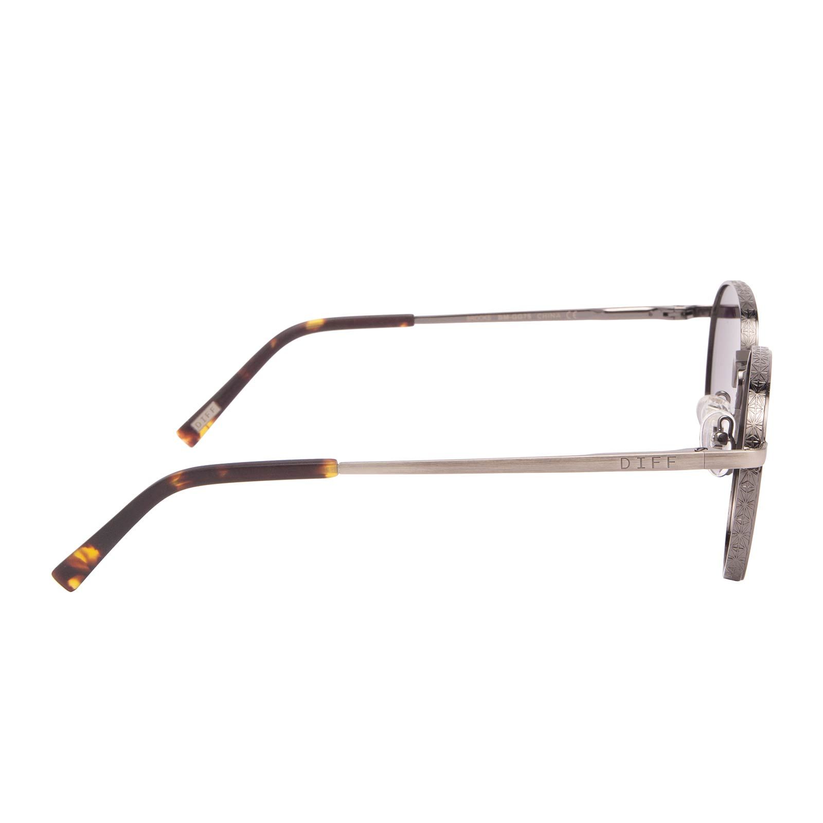 BROOKS - BRUSHED GUNMETAL + GREY GRADIENT SUNGLASSES sold by Diff Eyewear product image thumbnail 3