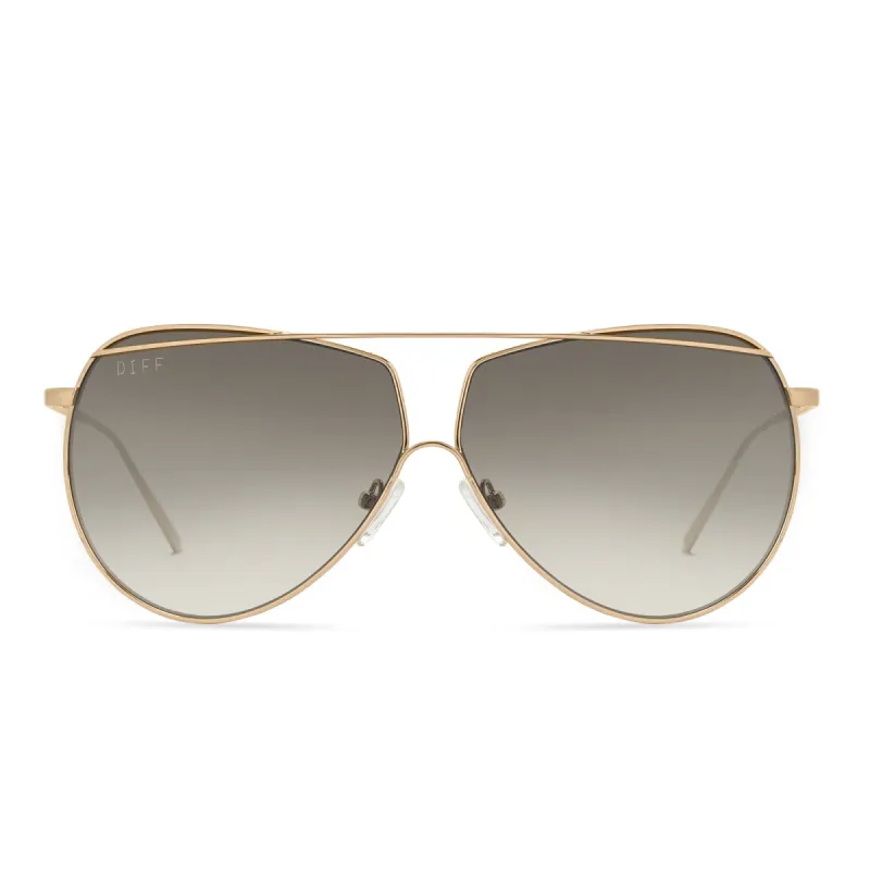 MAEVE - GOLD + G15 GRADIENT SUNGLASSES sold by Diff Eyewear