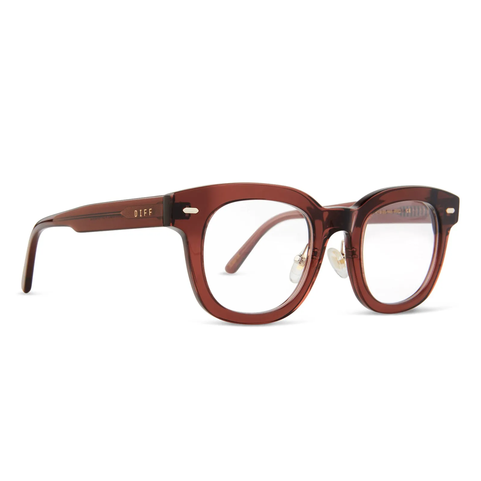 SUMMER - DEEP AMBER + CLEAR GLASSES sold by Diff Eyewear product image thumbnail 2