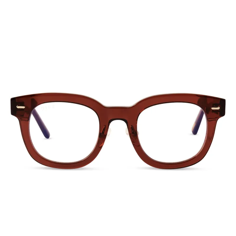 SUMMER - DEEP AMBER + CLEAR GLASSES sold by Diff Eyewear